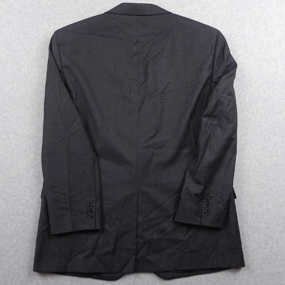 Jos A Bank Blazer Mens 43R Signature Wool 2-Button Suit Jacket Coat Gray Striped